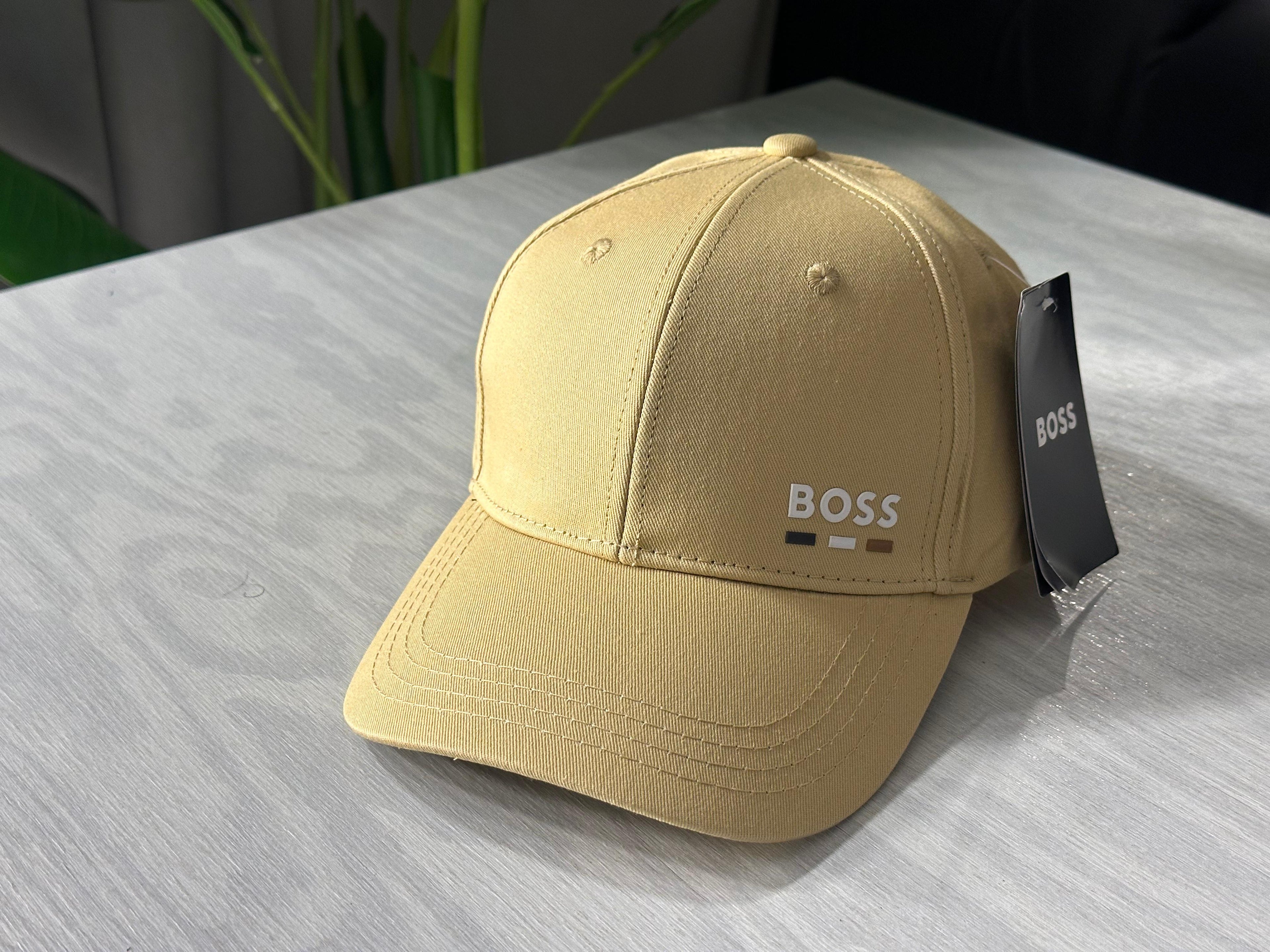 BOSS Signature Logo Baseball Cap - Beige