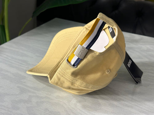 BOSS Signature Logo Baseball Cap - Beige