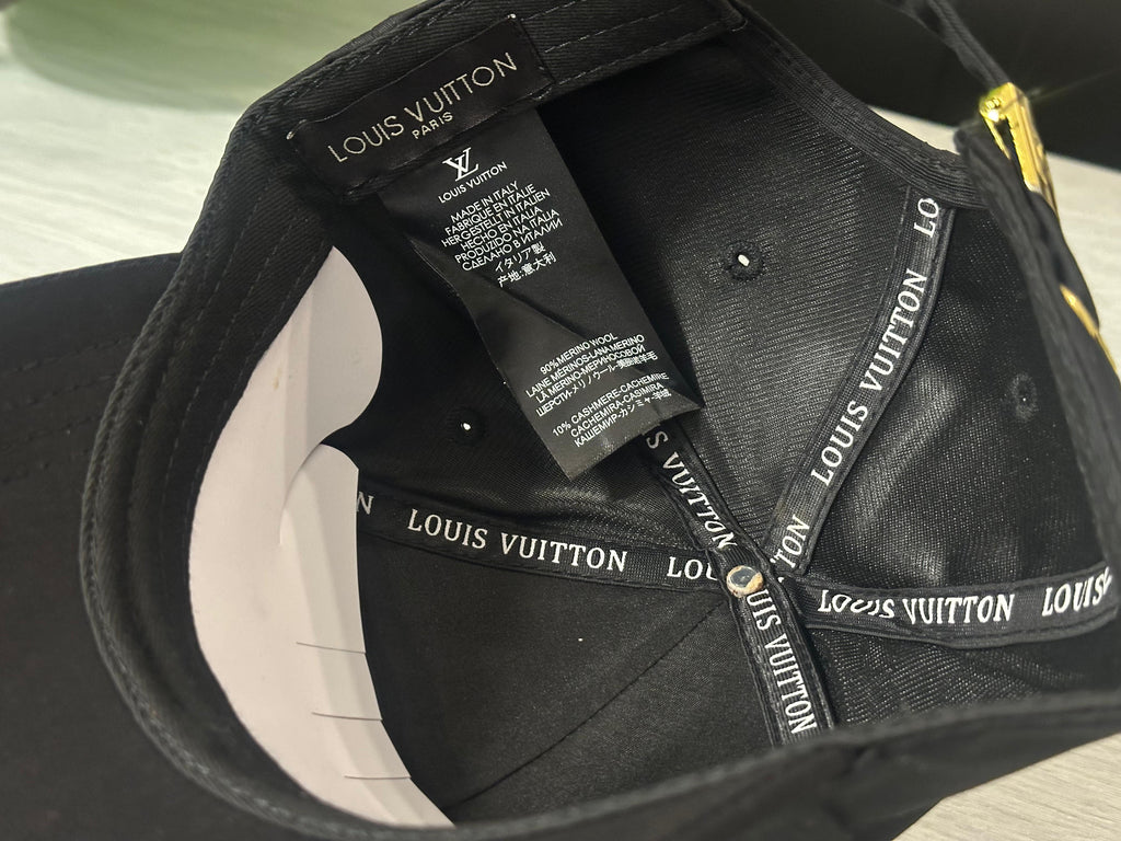 Louis Vuitton Signature Logo Patch Baseball Cap - Black