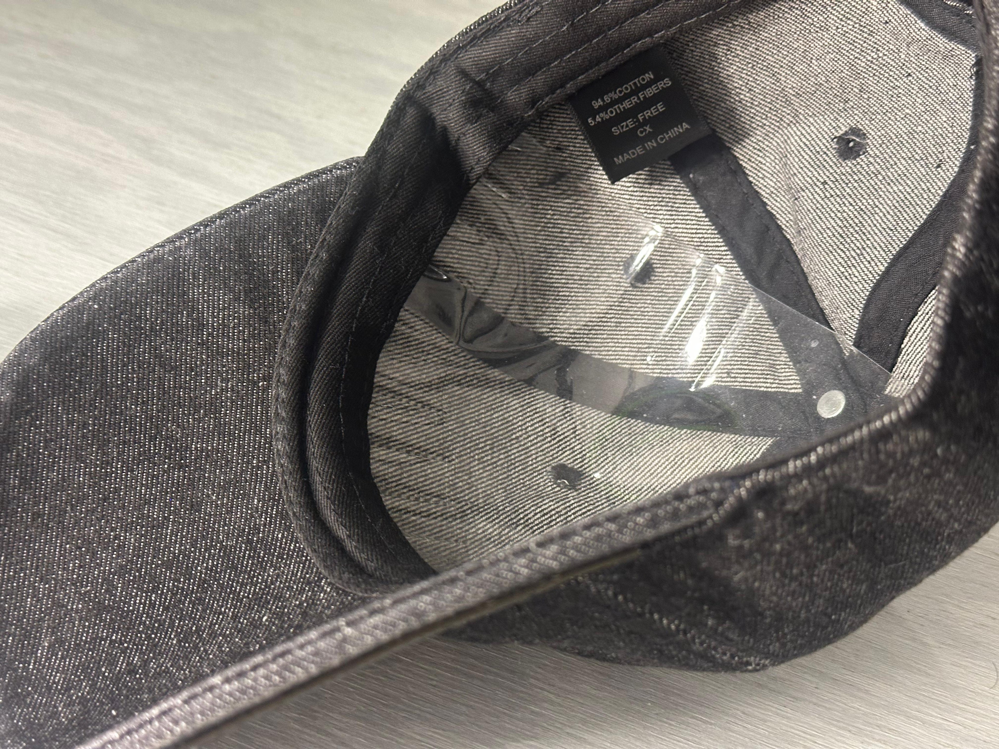 Denim "Action" Cap - Black