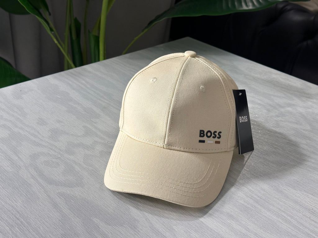BOSS Signature Logo Baseball Cap - Light Beige